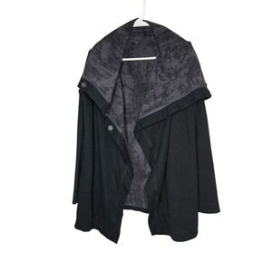 Lululemon‎ Snap Wrap Jacket Shawl Collar Yoga Studio Size 2 Athleisure Cozy